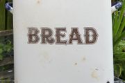 Vintage Prince &amp; Wares White Enamel Porcelain Bread Metal Tin Box