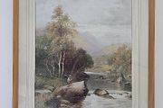 Lovely Antique Landscape Print Framed