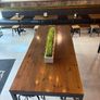 2.3m Commercial High Table with Built-In Stone Planter Image 2