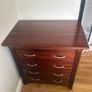 Dark wood chest of drawers and matching locker Image 5