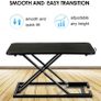 _Sit-Stand Desk, Height-Adjustable, Computer Desk, Manual Height Adjustable Rack, Suitable for All Standard desktops, Ideal for Offices, Installation Free, Office Product Image 4