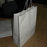 Lot of 10 White eco-friendly craft paper bags with twisted handle top quality size A3 32 x 12 x 41 cm Image 2