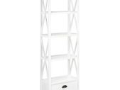 Bookcase with 1 Drawer White 60x30x170 cm MDF