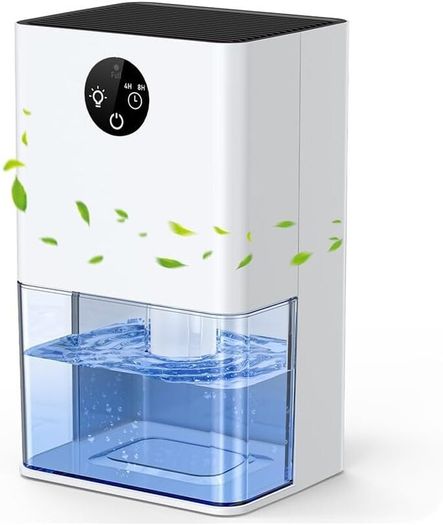 Dehumidifier for Home 22.5W  1800ML Electric Dehumidifiers 400ML/Day Auto Off 4/8H Timer Auto Defrost Ultra Quiet 7 Coloured LED Portable Dehumidifier for Drying Clothes Bedroom, Bathroom, Wardrobe, RV