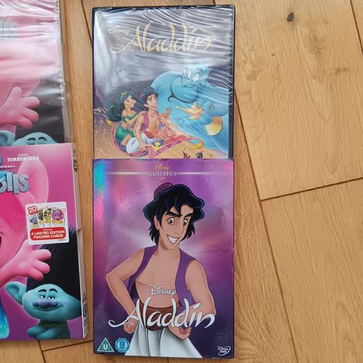 DVD New Disney Aladin and Trolls DVD