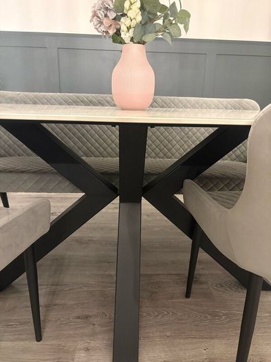Table , 2 chairs and bench