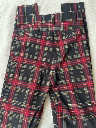 Brand New Penneys Tartan Trousers Size 4 Plaid Skinny Pants