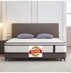 4FT Small Double Mattress, 10.2 INCH Medium Firm Memory Foam Pocket Sprung Hybrid Mattress Orthopedic