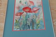 Kate Bedell Watercolour, Poppies