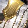 Beautiful Old Large Brass Fire Irons Shovel, Poker, Tongs, and a Brush, Postage Available or Collection on all my items Image 6