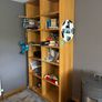 Oak veneered shelving unit Image 2