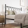 Double Metal Bed Frame 135 x 190 cm with Headboard and Footboard Heavy Duty Foundation,Metal Slat Support, Black Image 3