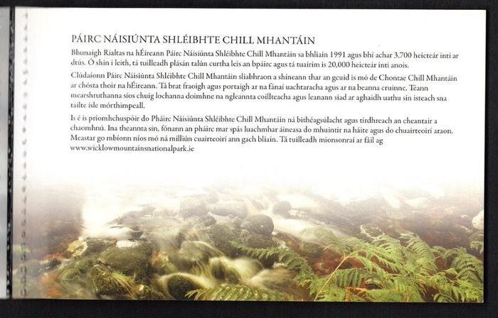 2011 Ireland National Parks of Ireland Commemorative Stamps Booklet Mint Never Hinged (MNH). Scans of contents show in advert.
