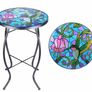 Patio Side Tables Outdoor, 14" Mosaic Patio Accent Round Glass (MULTIPLE DESIGNS, SEE PHOTOS) Image 4