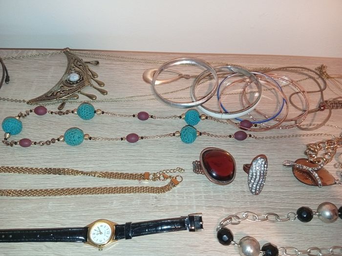 Collection Of Costume Jewellery  Inc Rings Watches Necklace Bracelets Etc Good Condition