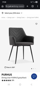 6 Jysk kitchen chairs