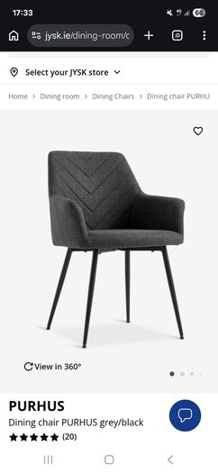 6 Jysk kitchen chairs