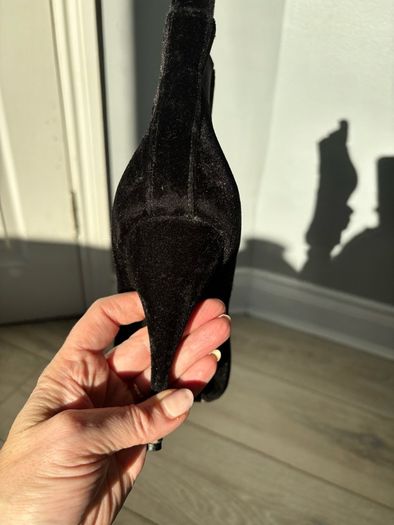 high heel boots from Office, velvet black