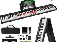 main image for ad 88-Key Folding Piano Digital Keyboard  Bluetooth,