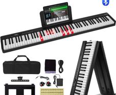 88-Key Folding Piano Digital Keyboard  Bluetooth,