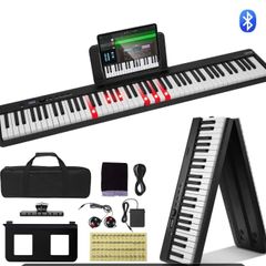 88-Key Folding Piano Digital Keyboard  Bluetooth,