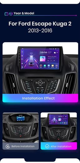 Android Wireless Auto Car Radio For Ford Escape Kuga 2 C-MAX 2013-2016 Car Intelligent Systems Car Multimedia Player