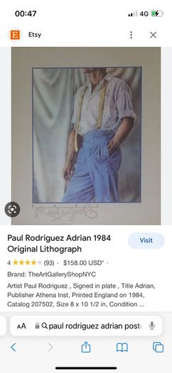 A pair of rare vintage 1984 framed prints by Paul Rodriguez