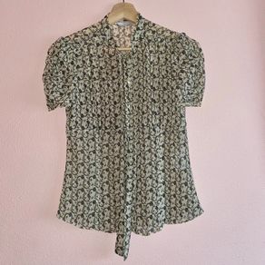 Y2k A Wear Pussy Bow Blouse Uk 8 Like New