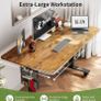 Height Adjustable Standing Desk Electric Sit Stand Up with Cable Tray 120 x 60cm Desktop for Home Office Image 5