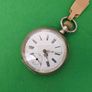 Antique Silver Late 1800s Swiss Made Pocket watch Working Image 4