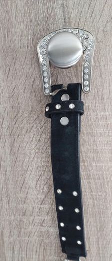 Black belt with rhinestones