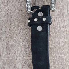 Black belt with rhinestones