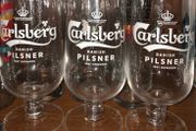 Carlsberg Pilsner pint beer glasses Brand new
