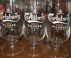 Carlsberg Pilsner pint beer glassesBrand new with boxes
