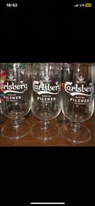Carlsberg Pilsner pint beer glasses Brand new with boxes