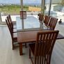 Solid Oak Table & Chairs Image 5