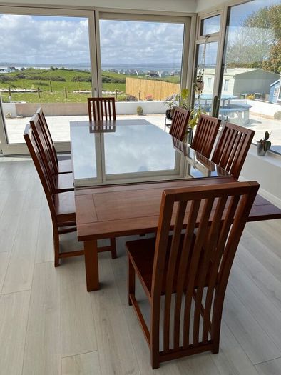 Solid Oak Table & Chairs