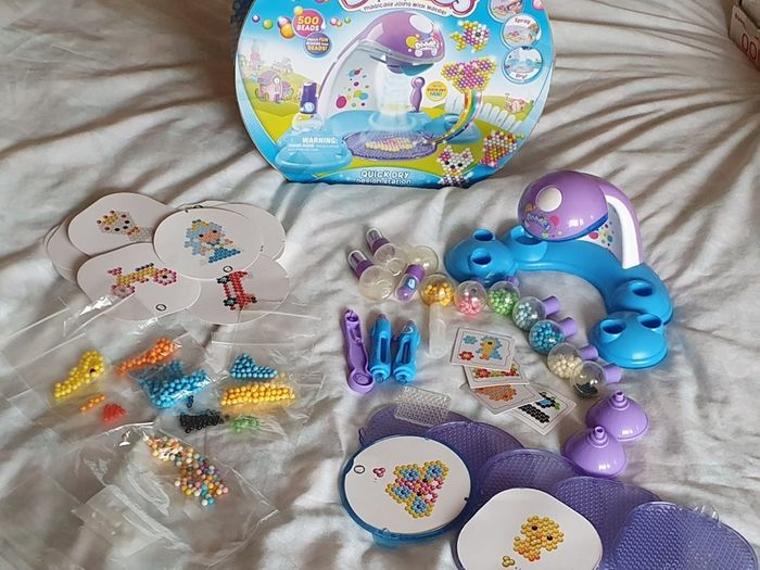 A Large Set of Beados Items plus A Quick Drying Design Station - Original Box Available - See Pics - Hours of Fun  - #