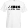 Warning I Do Stupid Things  Mens funny novelty t-shirts Image 8