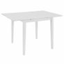 Extendable Dining Table White (80-120)x80x74 cm MDF Image 5