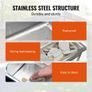 Stainless Steel Utility Sink, 1 Compartment Free Standing Small Sink w/Workbench Faucet & legs, 119.88 x 50.04 x 95 cm Commercial Single Bowl Image 2