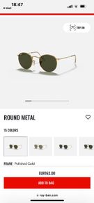 Round Raybans and case