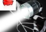 LED Bike Bicycle Front Head Light Lamp Torch and 6 led rear light set kit Back