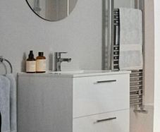 Sonas strata 50cm two drawer wall hung natural oak,white,black