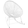 Outdoor Rocking Chair White Poly Rattan Image 5