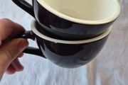 2 Barista-style ceramic cups