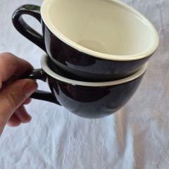 2 Barista-style ceramic cups