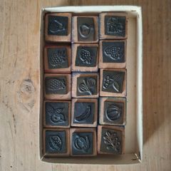 1950s 'Les Fruits' Printing Blocks
