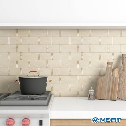 Brand New M MOFIT Metro Tiles Self-Adhesive Kitchen, Marble Self-Adhesive Wall Tiles