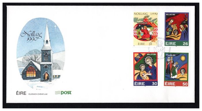 1990 Ireland Christmas Commemorative Stamps An Post First Day Cover (FDC)